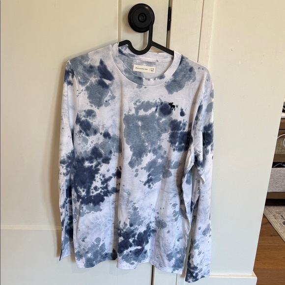 Abercrombie & Fitch Navy and White Tie-Dye Shirt - Picture 1 of 3